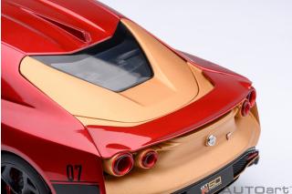 Nissan GT-R50 BY ITALDESIGN (metallic red/gold) 2020 (composite model/two doors openings, total 4 opening) AUTOart 1:18 Composite