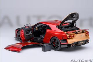Nissan GT-R50 BY ITALDESIGN (metallic red/gold) 2020 (composite model/two doors openings, total 4 opening) AUTOart 1:18 Composite