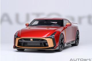 Nissan GT-R50 BY ITALDESIGN (metallic red/gold) 2020 (composite model/two doors openings, total 4 opening) AUTOart 1:18 Composite