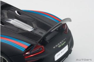 PORSCHE 918 SPYDER WEISSACH PACKAGE (BLACK/MARTINI LIVERY) 2013 (COMPOSITE MODEL/FULL OPENINGS) AUTOart 1:18