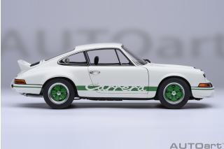 Porsche 911 Carrera 2.7 RS (Grand Prix white/green Stripes)   AUTOart 1:18