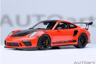 PORSCHE 911(991.2) GT3 RS WEISSACH PACKAGE 2017 (lava orange) (COMPOSITE MODEL/FULL OPENINGS) ALLUFELGENq AUTOart 1:18