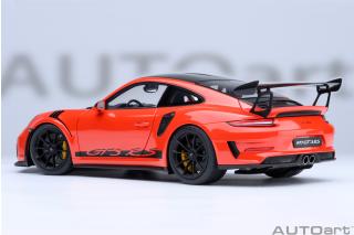 PORSCHE 911(991.2) GT3 RS WEISSACH PACKAGE 2017 (lava orange) (COMPOSITE MODEL/FULL OPENINGS) ALLUFELGENq AUTOart 1:18