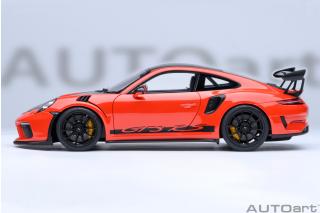 PORSCHE 911(991.2) GT3 RS WEISSACH PACKAGE 2017 (lava orange) (COMPOSITE MODEL/FULL OPENINGS) ALLUFELGENq AUTOart 1:18