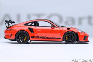 PORSCHE 911(991.2) GT3 RS WEISSACH PACKAGE 2017 (lava orange) (COMPOSITE MODEL/FULL OPENINGS) ALLUFELGENq AUTOart 1:18