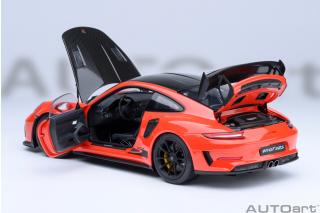 PORSCHE 911(991.2) GT3 RS WEISSACH PACKAGE 2017 (lava orange) (COMPOSITE MODEL/FULL OPENINGS) ALLUFELGENq AUTOart 1:18