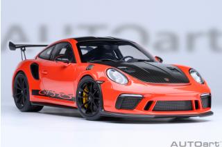 PORSCHE 911(991.2) GT3 RS WEISSACH PACKAGE 2017 (lava orange) (COMPOSITE MODEL/FULL OPENINGS) ALLUFELGENq AUTOart 1:18
