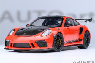 PORSCHE 911(991.2) GT3 RS WEISSACH PACKAGE 2017 (lava orange) (COMPOSITE MODEL/FULL OPENINGS) ALLUFELGENq AUTOart 1:18