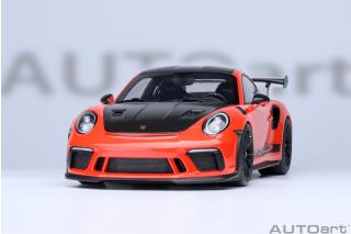 PORSCHE 911(991.2) GT3 RS WEISSACH PACKAGE 2017 (lava orange) (COMPOSITE MODEL/FULL OPENINGS) ALLUFELGENq AUTOart 1:18