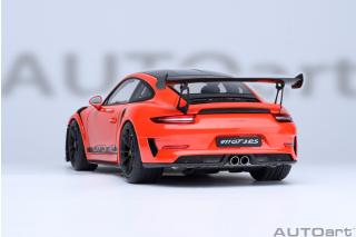 PORSCHE 911(991.2) GT3 RS WEISSACH PACKAGE 2017 (lava orange) (COMPOSITE MODEL/FULL OPENINGS) ALLUFELGENq AUTOart 1:18