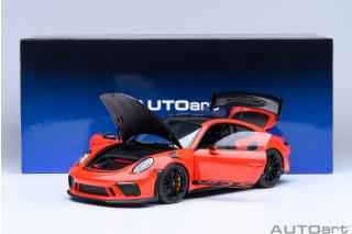 PORSCHE 911(991.2) GT3 RS WEISSACH PACKAGE 2017 (lava orange) (COMPOSITE MODEL/FULL OPENINGS) ALLUFELGENq AUTOart 1:18