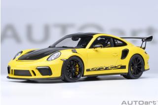 PORSCHE 911(991.2) GT3 RS WEISSACH PACKAGE 2017 (racing yellow) (COMPOSITE MODEL/FULL OPENINGS) MAGNESIUM FELGEN AUTOart 1:18