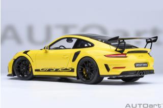 PORSCHE 911(991.2) GT3 RS WEISSACH PACKAGE 2017 (racing yellow) (COMPOSITE MODEL/FULL OPENINGS) MAGNESIUM FELGEN AUTOart 1:18