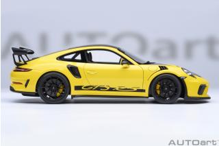 PORSCHE 911(991.2) GT3 RS WEISSACH PACKAGE 2017 (racing yellow) (COMPOSITE MODEL/FULL OPENINGS) MAGNESIUM FELGEN AUTOart 1:18