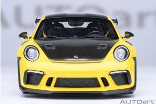PORSCHE 911(991.2) GT3 RS WEISSACH PACKAGE 2017 (racing yellow) (COMPOSITE MODEL/FULL OPENINGS) MAGNESIUM FELGEN AUTOart 1:18
