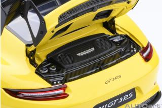 PORSCHE 911(991.2) GT3 RS WEISSACH PACKAGE 2017 (racing yellow) (COMPOSITE MODEL/FULL OPENINGS) MAGNESIUM FELGEN AUTOart 1:18