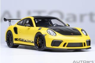 PORSCHE 911(991.2) GT3 RS WEISSACH PACKAGE 2017 (racing yellow) (COMPOSITE MODEL/FULL OPENINGS) MAGNESIUM FELGEN AUTOart 1:18