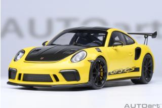 PORSCHE 911(991.2) GT3 RS WEISSACH PACKAGE 2017 (racing yellow) (COMPOSITE MODEL/FULL OPENINGS) MAGNESIUM FELGEN AUTOart 1:18