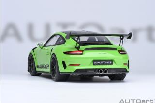 Porsche 911 (991) GT3 RS 2017 Weissach Package (lizard green) (composite model/full openings) with Weissach package, Lightweight forced alloy wheels Satin Black  AUTOart 1:18