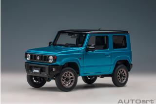 Suzuki Jimny 2018 (JB64)(660cc/RHD) (brisk blue metallic/bluish black pearl metallic roof) (composite model/full openings) AUTOart 1:18