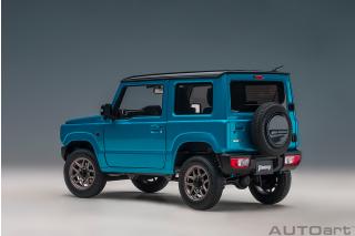 Suzuki Jimny 2018 (JB64)(660cc/RHD) (brisk blue metallic/bluish black pearl metallic roof) (composite model/full openings) AUTOart 1:18