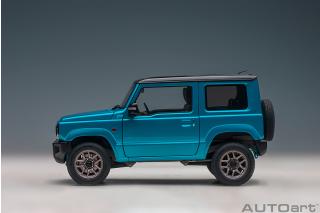 Suzuki Jimny 2018 (JB64)(660cc/RHD) (brisk blue metallic/bluish black pearl metallic roof) (composite model/full openings) AUTOart 1:18