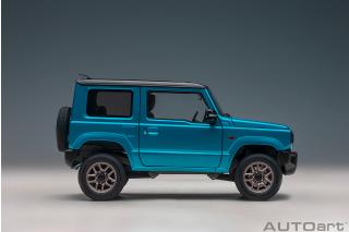 Suzuki Jimny 2018 (JB64)(660cc/RHD) (brisk blue metallic/bluish black pearl metallic roof) (composite model/full openings) AUTOart 1:18