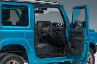Suzuki Jimny 2018 (JB64)(660cc/RHD) (brisk blue metallic/bluish black pearl metallic roof) (composite model/full openings) AUTOart 1:18