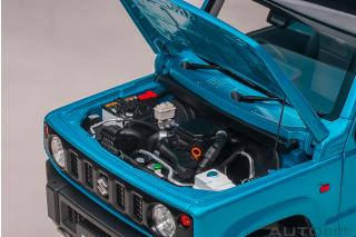 Suzuki Jimny 2018 (JB64)(660cc/RHD) (brisk blue metallic/bluish black pearl metallic roof) (composite model/full openings) AUTOart 1:18