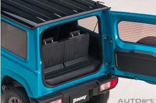 Suzuki Jimny 2018 (JB64)(660cc/RHD) (brisk blue metallic/bluish black pearl metallic roof) (composite model/full openings) AUTOart 1:18