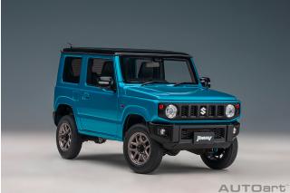 Suzuki Jimny 2018 (JB64)(660cc/RHD) (brisk blue metallic/bluish black pearl metallic roof) (composite model/full openings) AUTOart 1:18