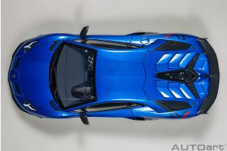 Lamborghini Aventador SVJ 2019 (blu Nethuns / metallic blue) (composite model/full openings) AUTOart 1:18