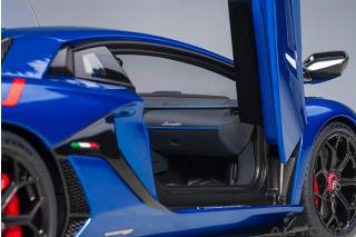 Lamborghini Aventador SVJ 2019 (blu Nethuns / metallic blue) (composite model/full openings) AUTOart 1:18