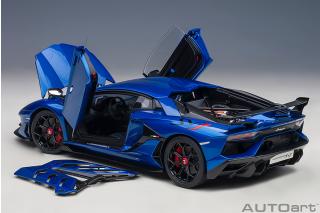 Lamborghini Aventador SVJ 2019 (blu Nethuns / metallic blue) (composite model/full openings) AUTOart 1:18