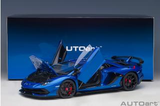 Lamborghini Aventador SVJ 2019 (blu Nethuns / metallic blue) (composite model/full openings) AUTOart 1:18