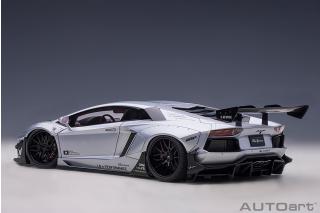 Wiederauflage: Liberty Walk LB-Works Lamborghini Aventador Limited Edition (matt metallic silver) (composite model/2 door openings) AUTOart 1:18 Composite