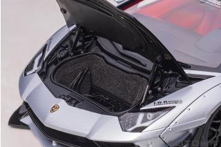 Wiederauflage: Liberty Walk LB-Works Lamborghini Aventador Limited Edition (matt metallic silver) (composite model/2 door openings) AUTOart 1:18 Composite