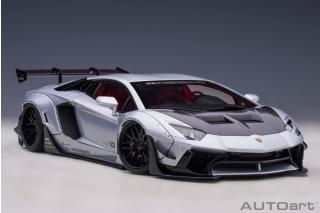 Wiederauflage: Liberty Walk LB-Works Lamborghini Aventador Limited Edition (matt metallic silver) (composite model/2 door openings) AUTOart 1:18 Composite