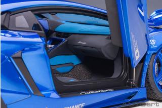Wiederauflage: Liberty Walk LB-Works Lamborghini Aventador Limited Edition (hyper blue) (composite model/2 door openings) AUTOart 1:18 Composite