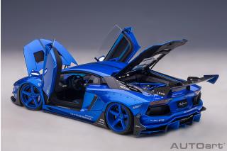 Wiederauflage: Liberty Walk LB-Works Lamborghini Aventador Limited Edition (hyper blue) (composite model/2 door openings) AUTOart 1:18 Composite