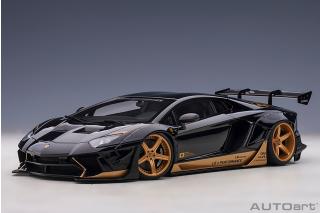 Wiederauflage: Liberty Walk LB-Works Lamborghini Aventador Limited Edition (glänzend schwarz/goldene Akzente) (composite model/full openings) AUTOart 1:18