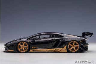 Wiederauflage: Liberty Walk LB-Works Lamborghini Aventador Limited Edition (glänzend schwarz/goldene Akzente) (composite model/full openings) AUTOart 1:18