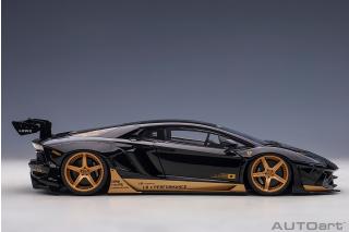 Wiederauflage: Liberty Walk LB-Works Lamborghini Aventador Limited Edition (glänzend schwarz/goldene Akzente) (composite model/full openings) AUTOart 1:18