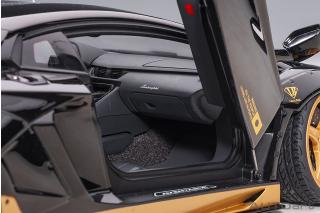 Wiederauflage: Liberty Walk LB-Works Lamborghini Aventador Limited Edition (glänzend schwarz/goldene Akzente) (composite model/full openings) AUTOart 1:18