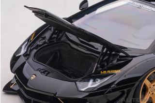 Wiederauflage: Liberty Walk LB-Works Lamborghini Aventador Limited Edition (glänzend schwarz/goldene Akzente) (composite model/full openings) AUTOart 1:18