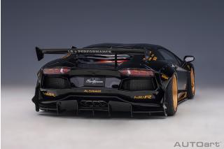 Wiederauflage: Liberty Walk LB-Works Lamborghini Aventador Limited Edition (glänzend schwarz/goldene Akzente) (composite model/full openings) AUTOart 1:18