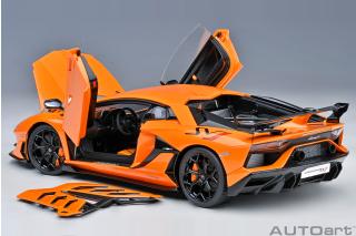 Lamborghini Aventador SVJ (ARANCIO ATLAS/PEARL ORANGE) (composite model/ full openings) AUTOart 1:18