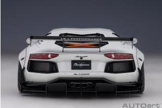 LIBERTY WALK LB WORKS LAMBORGHINI AVENTADOR LIMITED EDITION (METALLIC WHITE/CARBON BONNET) AUTOart 1:18