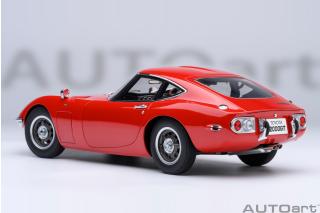 TOYOTA 2000GT 1967 (RED) 6 openings (4 standard openings + 2 auf beiden Seiten) AUTOart 1:18