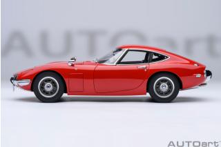 TOYOTA 2000GT 1967 (RED) 6 openings (4 standard openings + 2 auf beiden Seiten) AUTOart 1:18